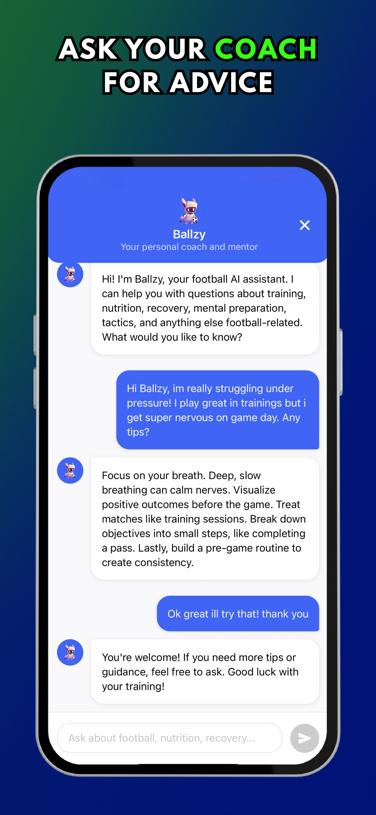 Mentorship features in BallerAI